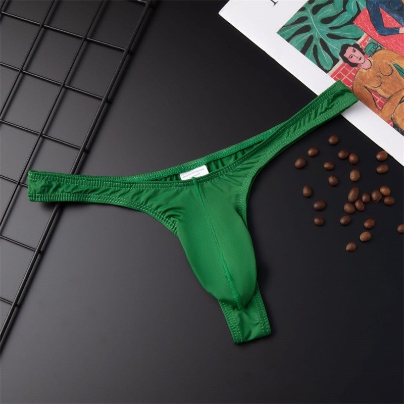 Chiloți thong din nylon pentru bărbați, respirabili, cu buzunar U, mărime mare