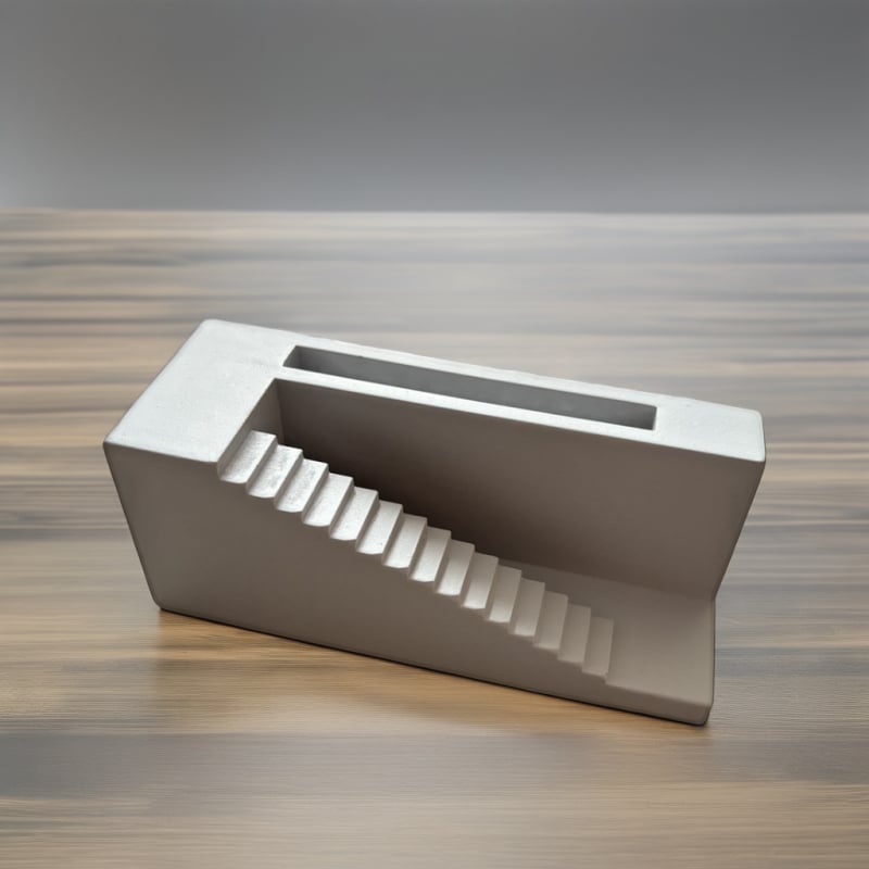 Suport din ciment pentru cărți de vizită, birou, display minimalist din beton