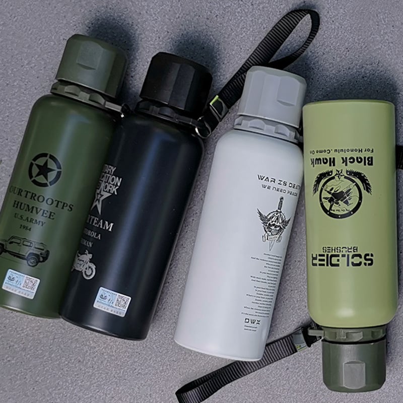 Sticlă din oțel inoxidabil cu izolație vid, pentru activități în aer liber, portabilă, imprimare personalizată, antibacteriană