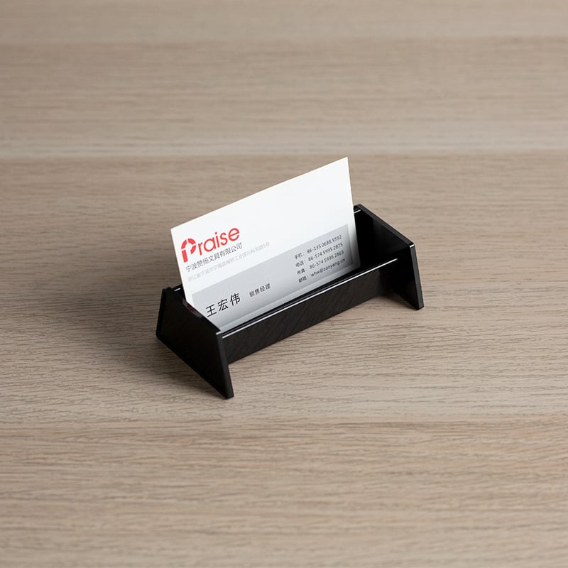 Suport din plastic pentru cărți de vizită, organizator de birou, capacitate 50 de carduri