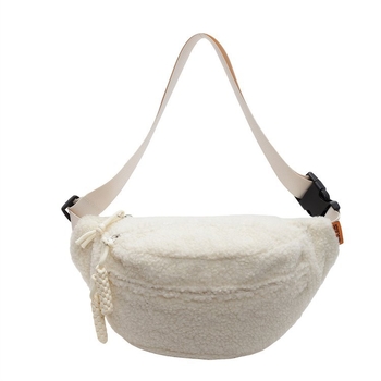 Geantă de damă din pluș pentru iarnă, corduroy, curea de umăr crossbody, drăguță