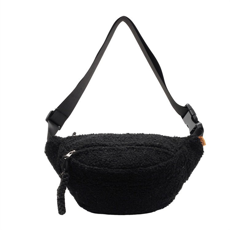 Geantă de damă din pluș pentru iarnă, corduroy, curea de umăr crossbody, drăguță