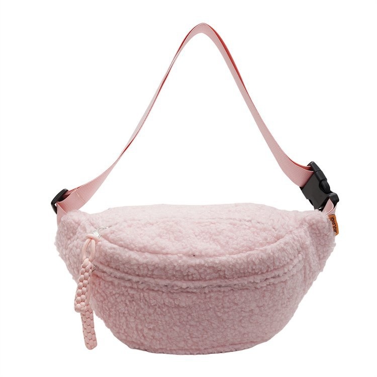 Geantă de damă din pluș pentru iarnă, corduroy, curea de umăr crossbody, drăguță