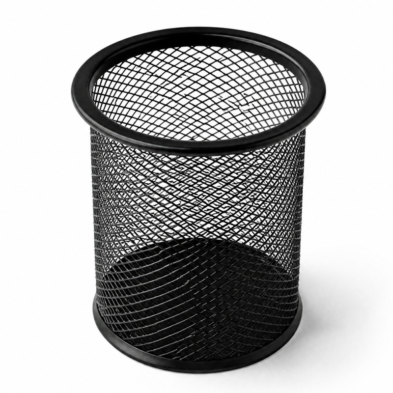 Suport circular din metal pentru pixuri, organizator de birou creativ, finisaj colorat, artă din fier forjat