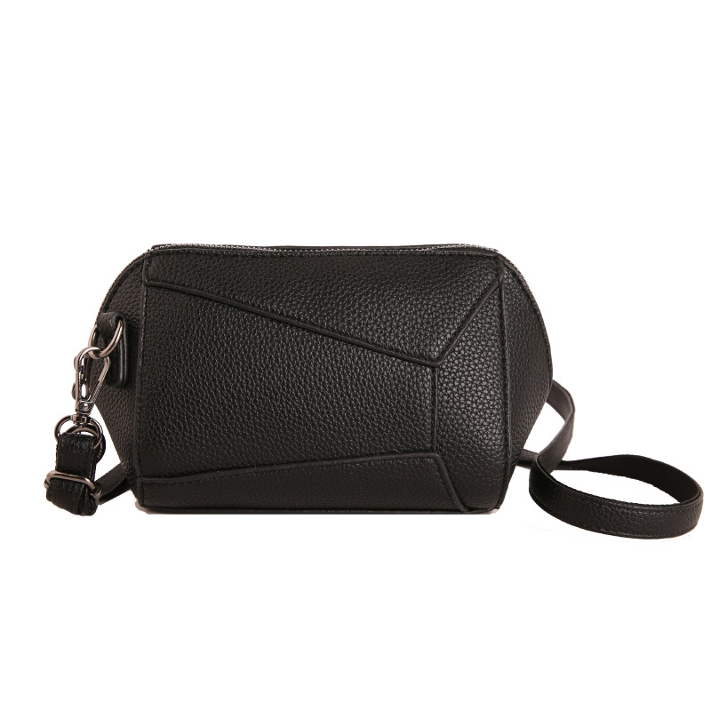 Geantă crossbody din PU pentru femei, patchwork geometric retro, design de înaltă calitate, 2026
