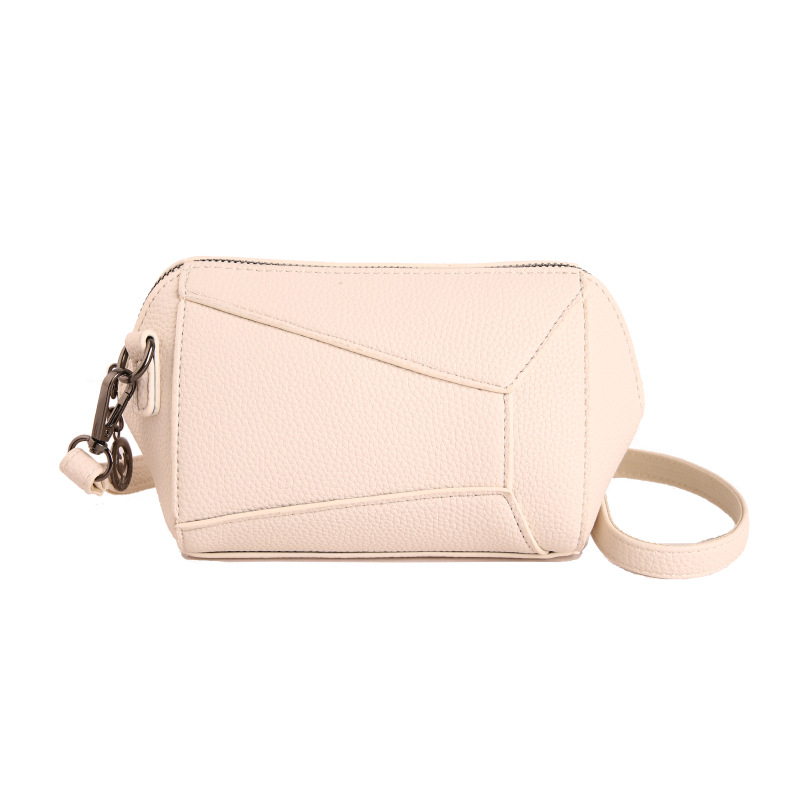 Geantă crossbody din PU pentru femei, patchwork geometric retro, design de înaltă calitate, 2026