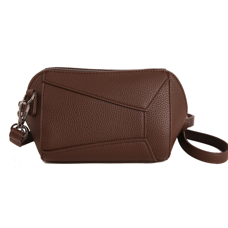 Geantă crossbody din PU pentru femei, patchwork geometric retro, design de înaltă calitate, 2026