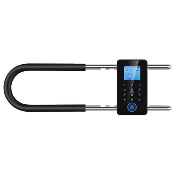 Încuietoare în formă de U pentru uși de sticlă cu amprentă, impermeabilă, NFC, Bluetooth și parolă