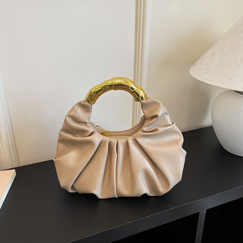 Geantă de damă cu plisare în formă de nor, geantă de seară luxoasă cu capacitate mare, stil retro pentru oraș, mână și crossbody
