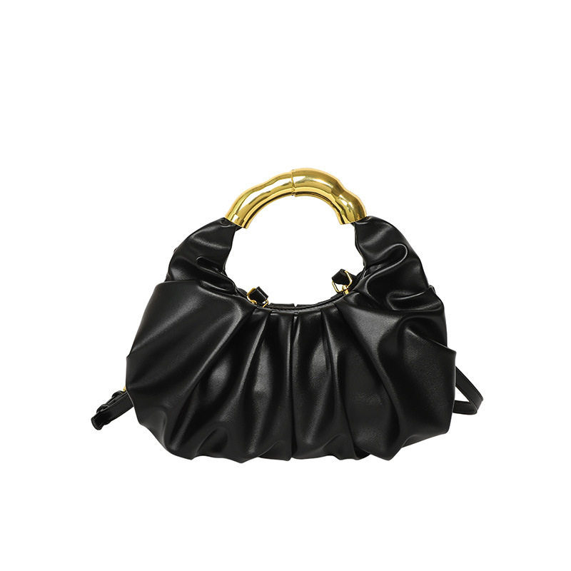 Geantă de damă cu plisare în formă de nor, geantă de seară luxoasă cu capacitate mare, stil retro pentru oraș, mână și crossbody