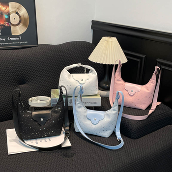 Geantă pentru femei în formă de semilună, stil coreean, vară 2026, crossbody elegantă și proaspătă