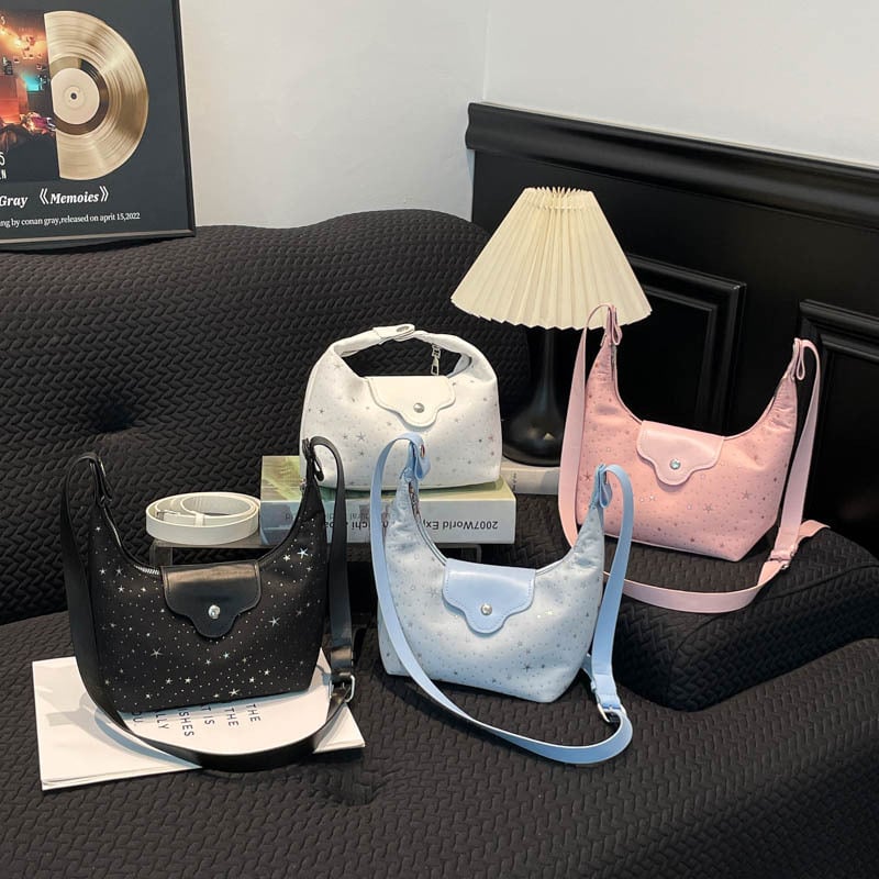 Geantă pentru femei în formă de semilună, stil coreean, vară 2026, crossbody elegantă și proaspătă