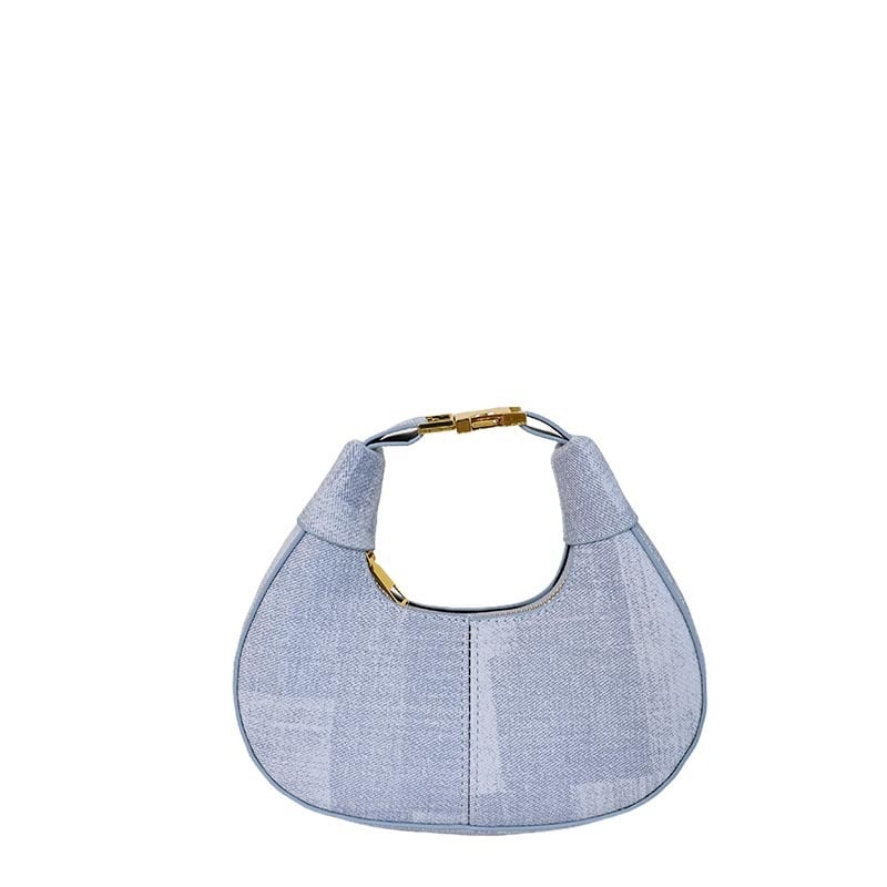 Geantă pentru femei cu formă de lună, stil coreean, vară 2026, geantă monocromă de umăr și crossbody