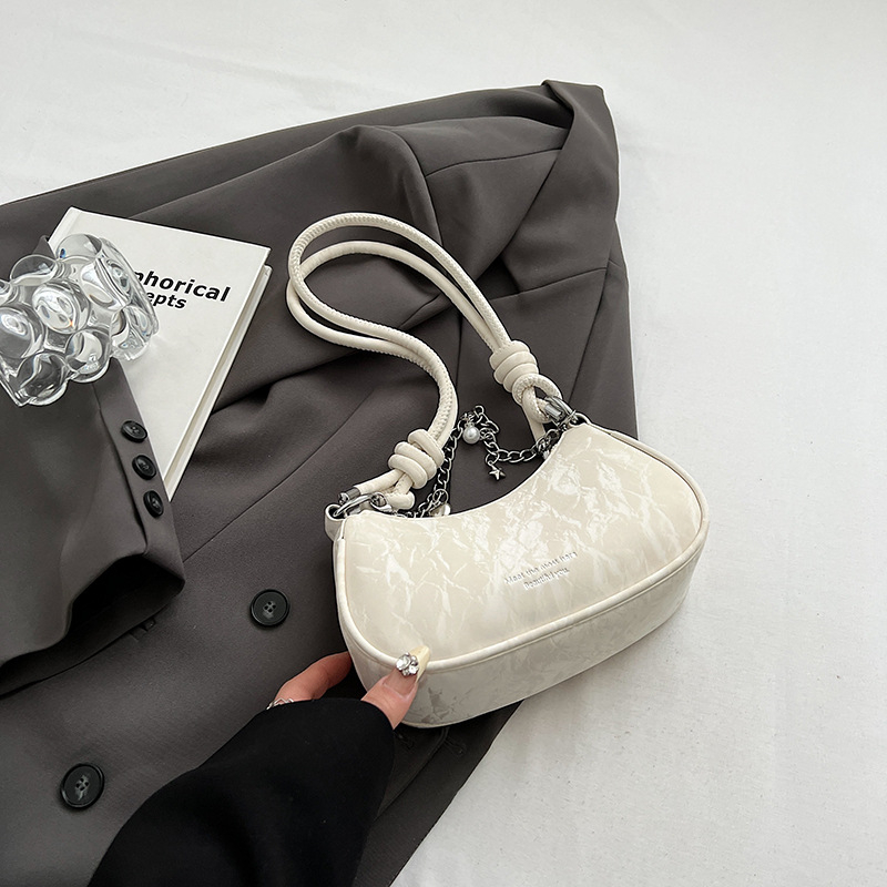 Geantă crossbody mică pentru femei, cu fermoar, PU, în formă de găluță, stil streetwear, vară 2025
