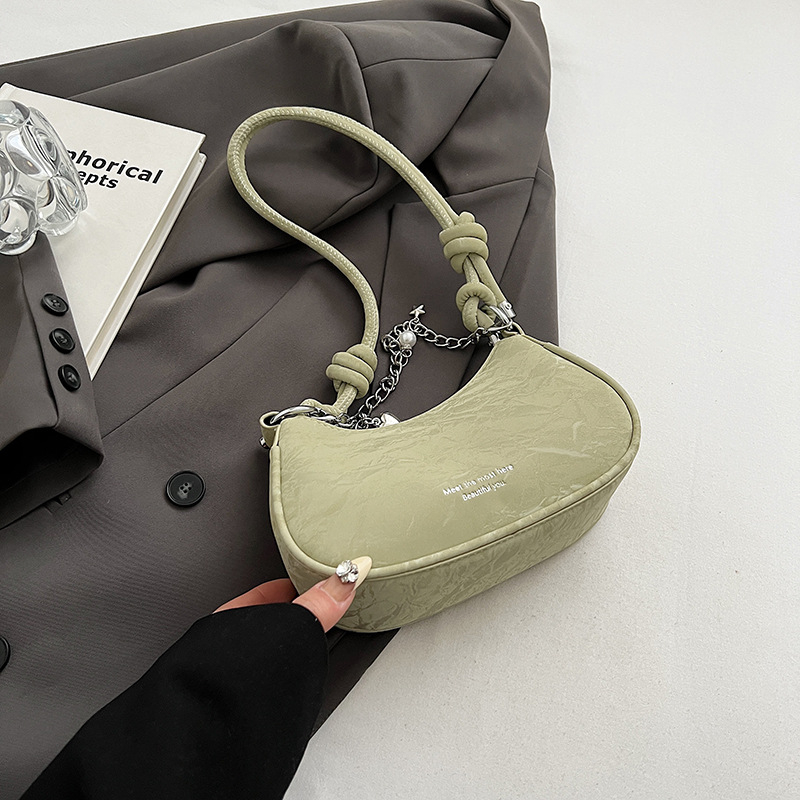 Geantă crossbody mică pentru femei, cu fermoar, PU, în formă de găluță, stil streetwear, vară 2025