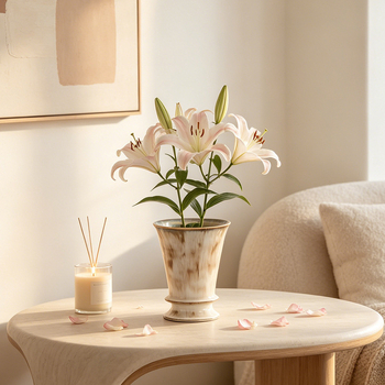 Ghiveci ceramic pentru Phalaenopsis, respirabil, stil nordic, pentru birou și casă