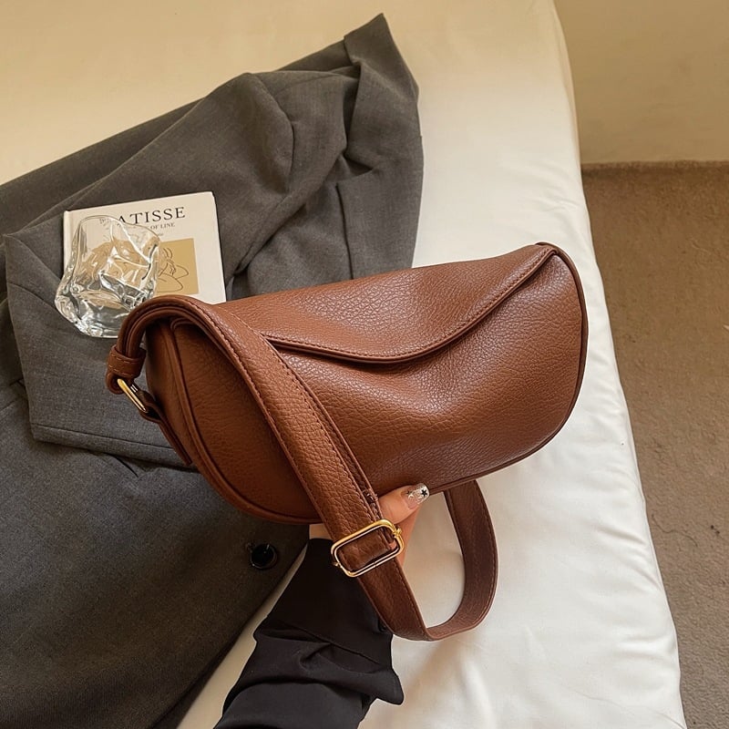 Geantă Dumpling – casual, moale, retro, mini crossbody pentru femei, stil urban, PU