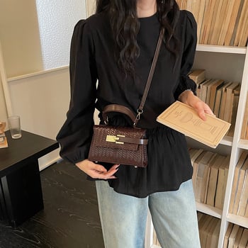Geantă Kelly în stil coreean, design de nișă, culoare uni, pentru mână sau crossbody, pentru femei, primăvara 2026