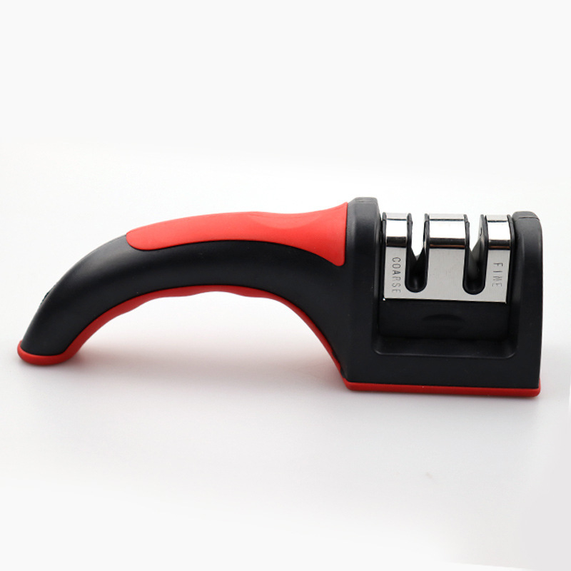 Afițător de cuțite în două etape, din oțel wolfram și ceramică, ascuțire grosieră și fină, manual, pentru uz casnic