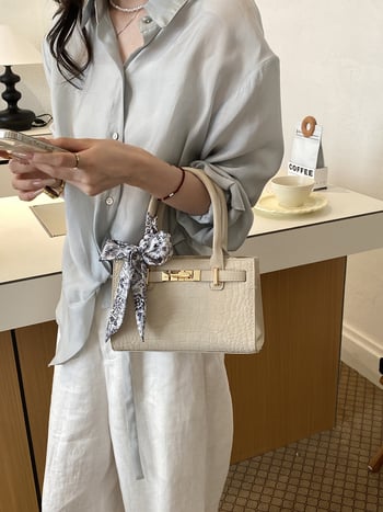 Geantă Kelly cu model crocodil, elegantă și versatilă pentru femei, pentru umăr sau crossbody
