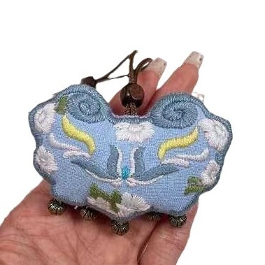 Kit DIY de broderie cu săculeț de iasomie, pentru poșetă și breloc