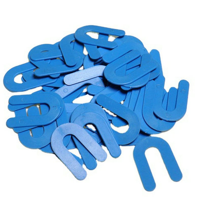Set distanțiere din plastic pentru plăci cu garnituri în formă de U și în formă de potcoavă, dopuri de expansiune și clipsuri pentru spații