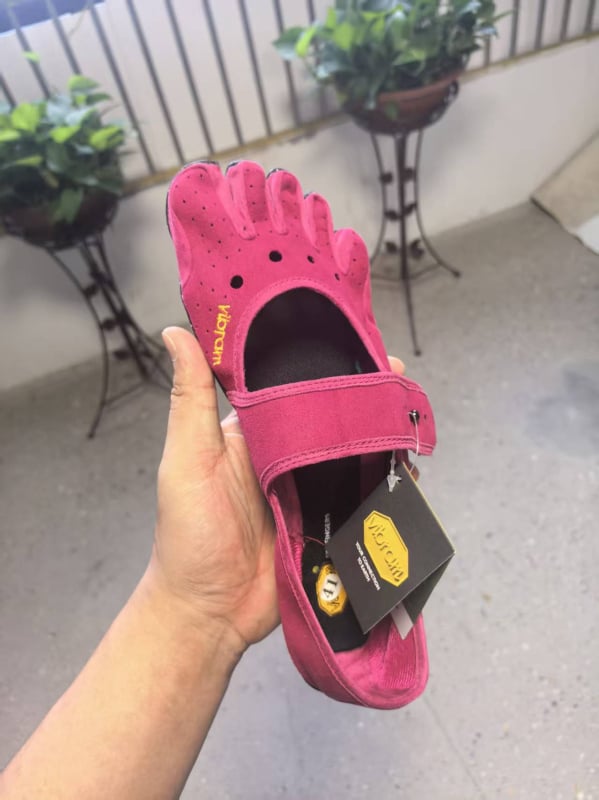 Pantofi Mary Jane cu cinci degete pentru yoga, pilates și dans, talpă moale, anti-derapare, interior și exterior, cu degete separate