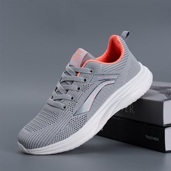 Pantofi sport unisex din Flyknit țesătură, respirabili, ușori, casual pentru alergare, talpă de cauciuc