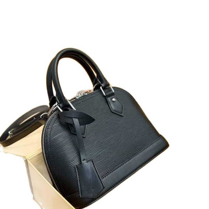 Geantă din piele naturală, în formă de scoică, cu fermoar, pentru umăr sau crossbody, capacitate medie