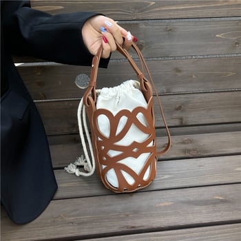 Geantă crossbody pentru telefon, decupată, stil coreean retro, design de nișă, cu ciucuri