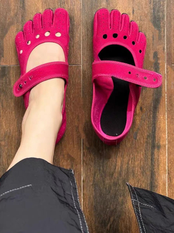 Mary Jane cipele s pet prstiju za unutarnju i vanjsku upotrebu, protuklizna mekana potplata, za jogu, pilates i ples, split-toe, Jane Evo