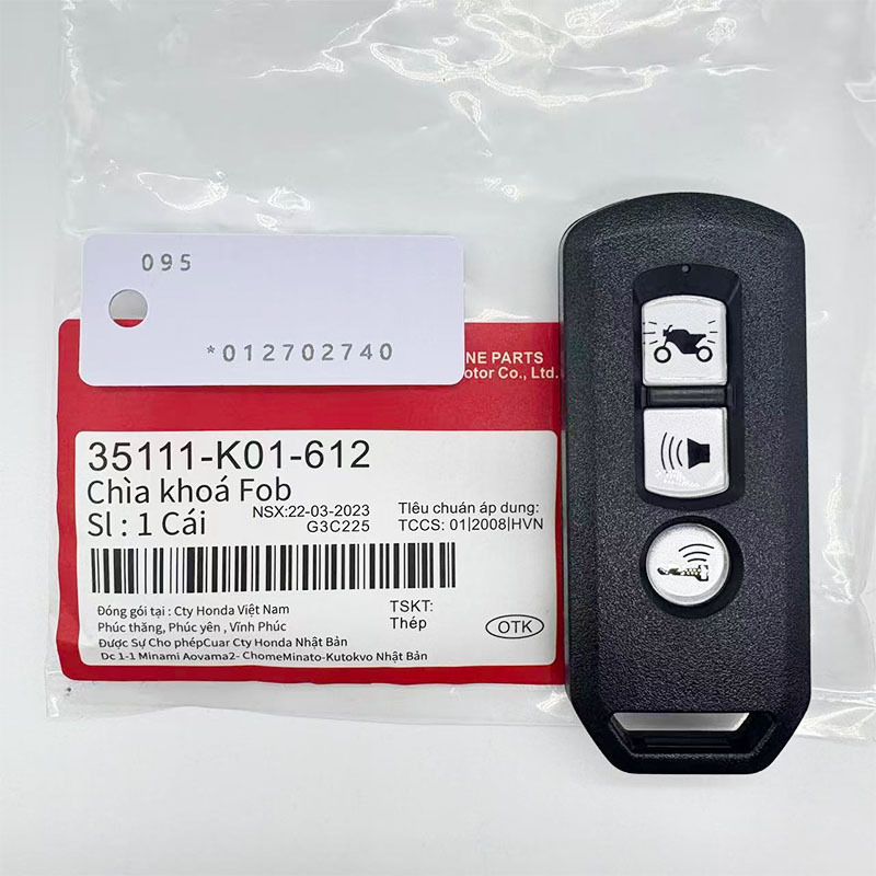Chip ID47 433 MHz pentru cheia motocicletei Honda K01 cu etichetă K01