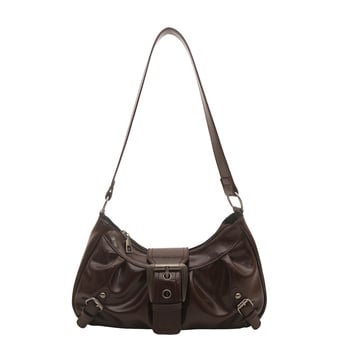 Geantă de umăr casual modernă pentru femei, în formă de dumpling, primăvara 2026, material PU