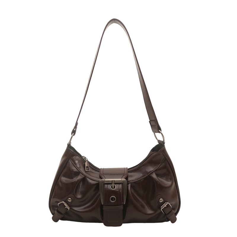 Geantă de umăr casual modernă pentru femei, în formă de dumpling, primăvara 2026, material PU