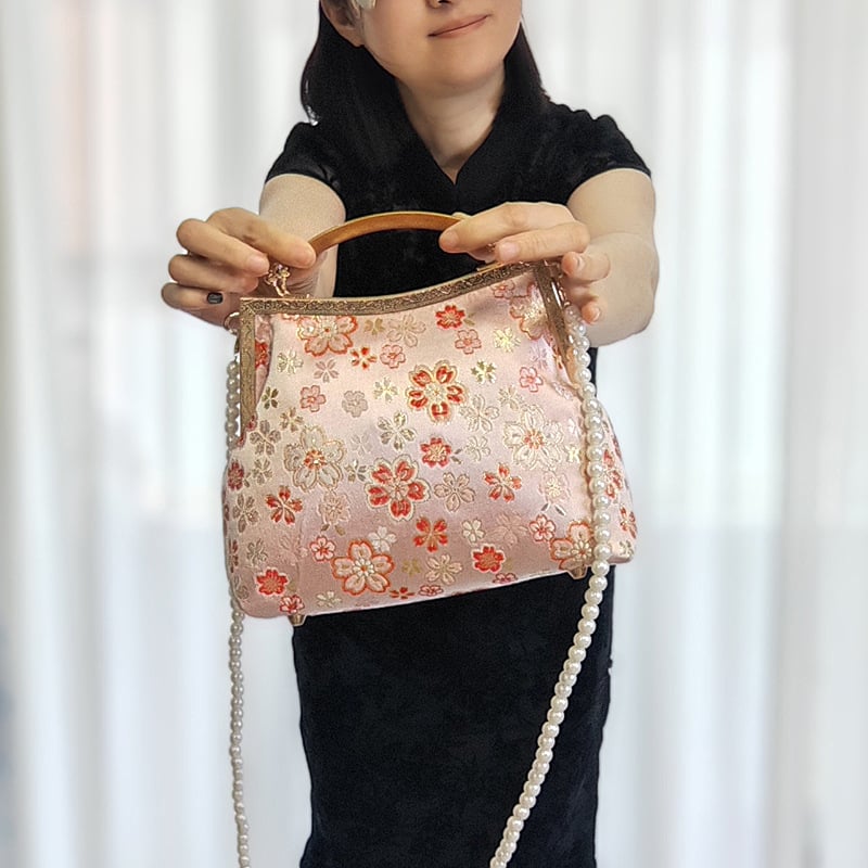 Geantă clutch în formă de scoică pentru femei, 2026 noul model, geantă de seară în stil chinezesc cu design floral
