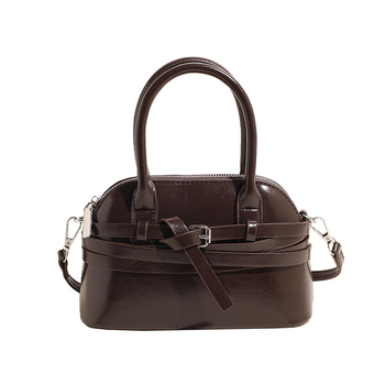 Geantă roșie pentru femei, toamnă-iarnă, stil cochilie, PU, mărime medie, pentru umăr sau crossbody, design minimalist