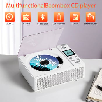 Player CD/MP3 portabil cu difuzor Bluetooth și radio FM