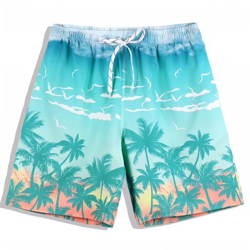 Șorturi casual cu imprimeu floral, uscate rapid, croială lejeră, șorturi de plajă pentru bărbați și femei, mărime mare