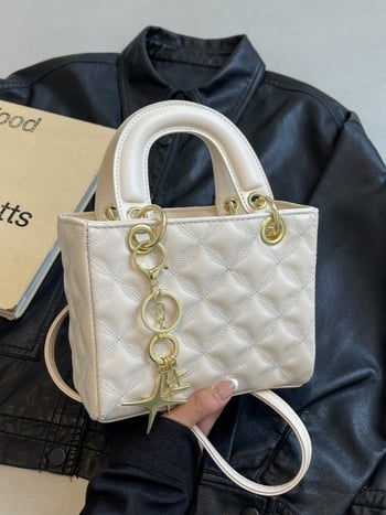 Geantă mică din PU pentru femei, cu curea de umăr și crossbody, 2025 colecție nouă, broderie chic, geantă versatilă pentru zi cu zi, în stil Diana