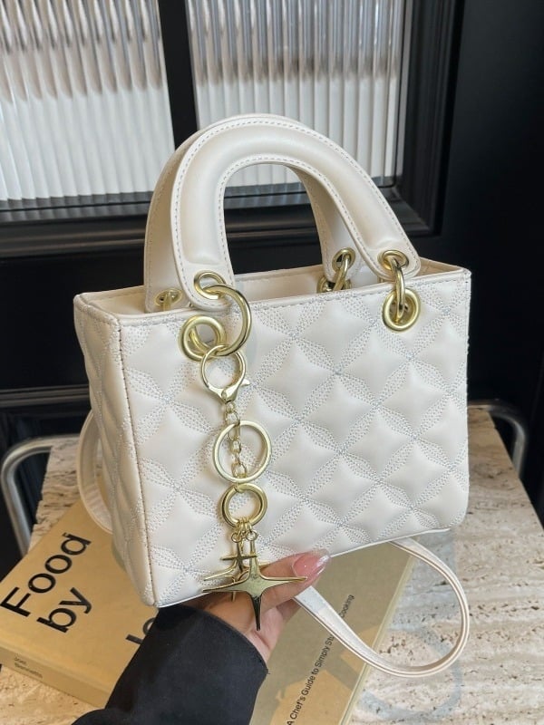 Geantă mică din PU pentru femei, cu curea de umăr și crossbody, 2025 colecție nouă, broderie chic, geantă versatilă pentru zi cu zi, în stil Diana