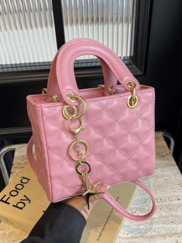 Geantă mică din PU pentru femei, cu curea de umăr și crossbody, 2025 colecție nouă, broderie chic, geantă versatilă pentru zi cu zi, în stil Diana