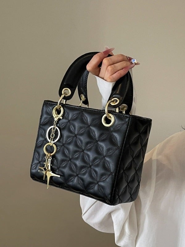 Geantă mică din PU pentru femei, cu curea de umăr și crossbody, 2025 colecție nouă, broderie chic, geantă versatilă pentru zi cu zi, în stil Diana
