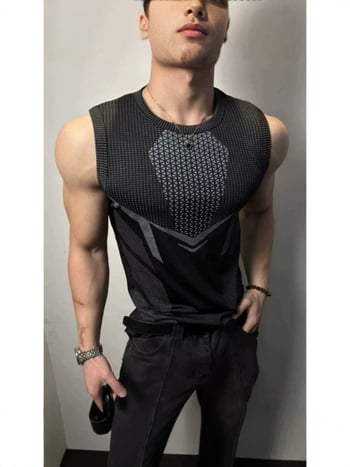 Tricou fără mâneci sport pentru bărbați, uscare rapidă, stil premium de vară, model 2026, tricou elastic pentru antrenament