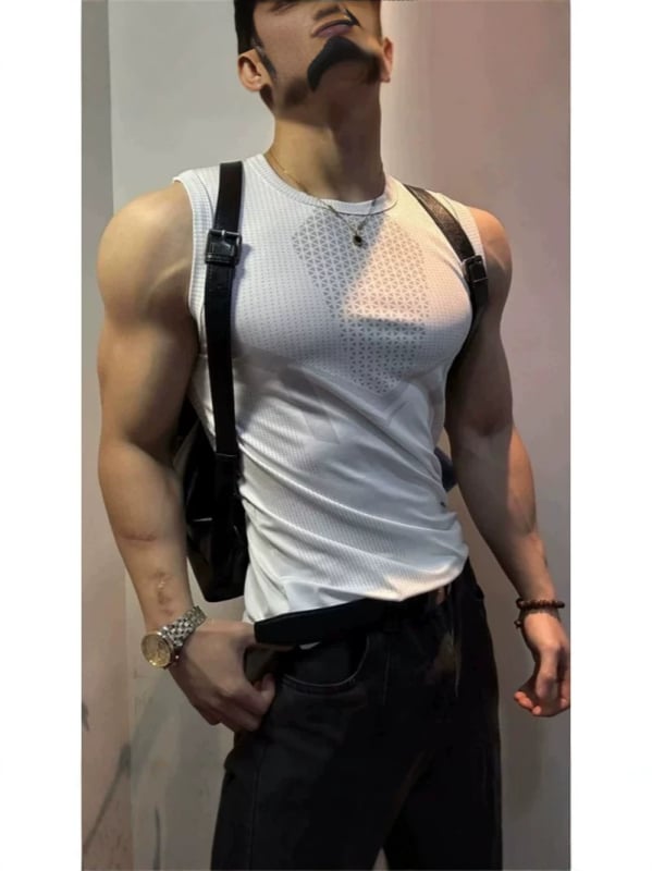 Tricou fără mâneci sport pentru bărbați, uscare rapidă, stil premium de vară, model 2026, tricou elastic pentru antrenament