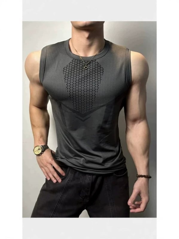 Tricou fără mâneci sport pentru bărbați, uscare rapidă, stil premium de vară, model 2026, tricou elastic pentru antrenament