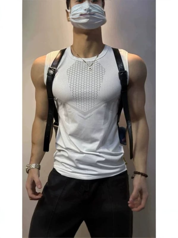 Tricou fără mâneci sport pentru bărbați, uscare rapidă, stil premium de vară, model 2026, tricou elastic pentru antrenament
