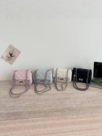 Geantă quilted cu lanț inspirată de Chanel pentru femei, mini geantă de umăr crossbody, senzație de lux, versatilă și la modă