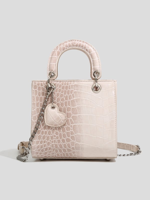 Geantă de damă Urdifuni cu model crocodil, PU piele, geantă de umăr și crossbody, mărime medie, vară 2026