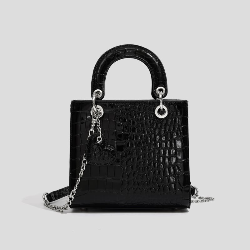 Geantă de damă Urdifuni cu model crocodil, PU piele, geantă de umăr și crossbody, mărime medie, vară 2026