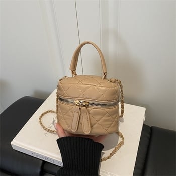 Geantă de damă cu broderie, în formă de cutie, capacitate mare, curea din lanț pentru umăr sau crossbody, pentru femei